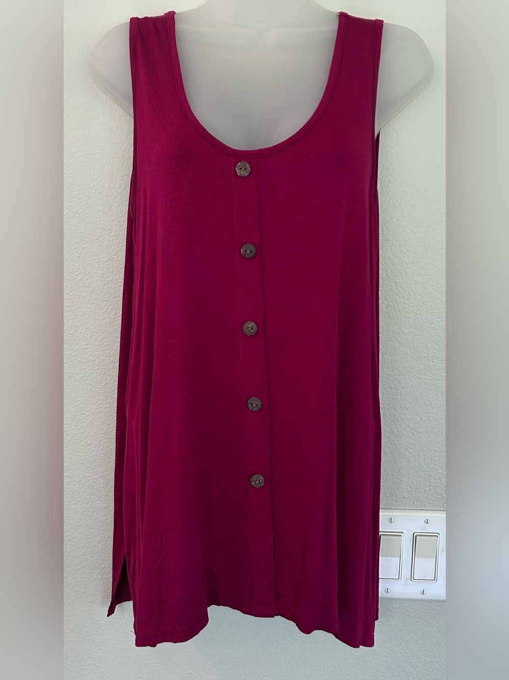 Reborn J silky maroon tank Large